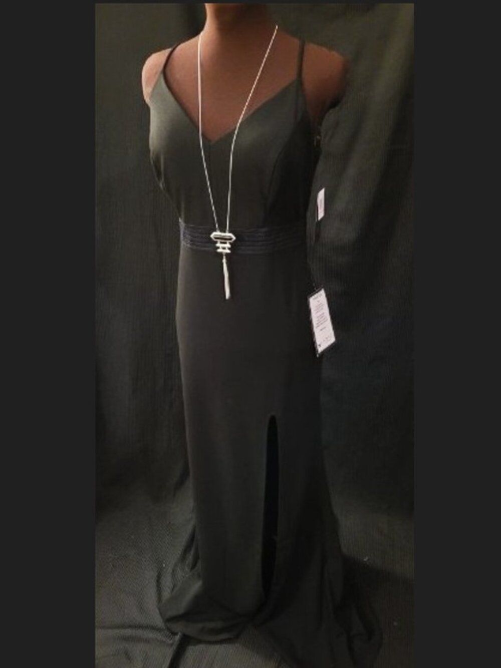 NWT Sz 13 Elegant Full Length Black Dress